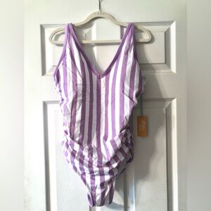 NWT, Kona Sol Striped Swimsuit